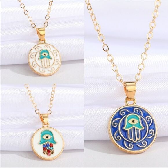 COPY - Necklace Hamsa RhinestoneΒ Zinc Alloy Acrylic Cute Versatileβplus Ipsy neβ¦ - Picture 2 of 10